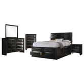 Briana 5-piece Eastern King Bedroom Set Black
